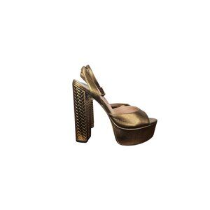 NWT Rachel Zoe Women's Metallic Platform Heels - Size 7.5